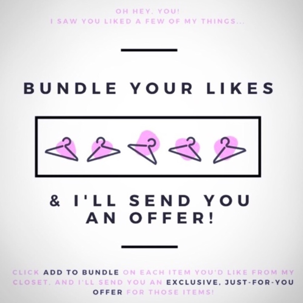 Bundle your likes and I will send you an offer!!